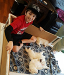 Levi with Molly X Dunkin babies